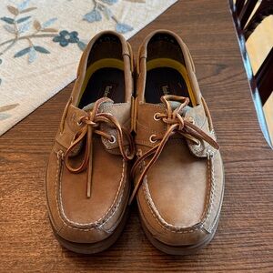 TimberlandMen's Brown Boat Shoes. Soles are in excellent shape, minimally worn